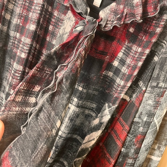 Fashion Bug Sheer Ruffled Blouse Fairy Grunge Y2K Whimsygoth Medium Vintage - Picture 7 of 13